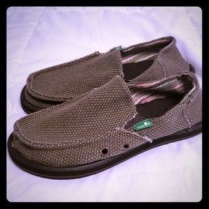 Youth Brown Sanuk Slip on Loafers